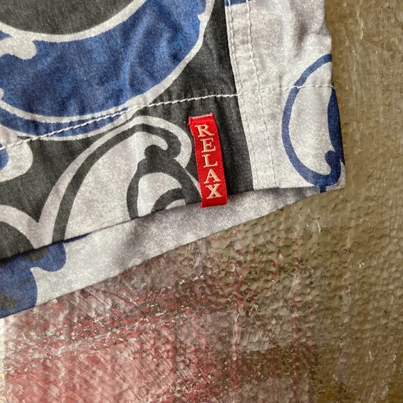 TOMMY BAHAMA Swim Trunks Adult Large Surf Waves Blue Mens Bath Suit Board Shorts - Picture 7 of 16